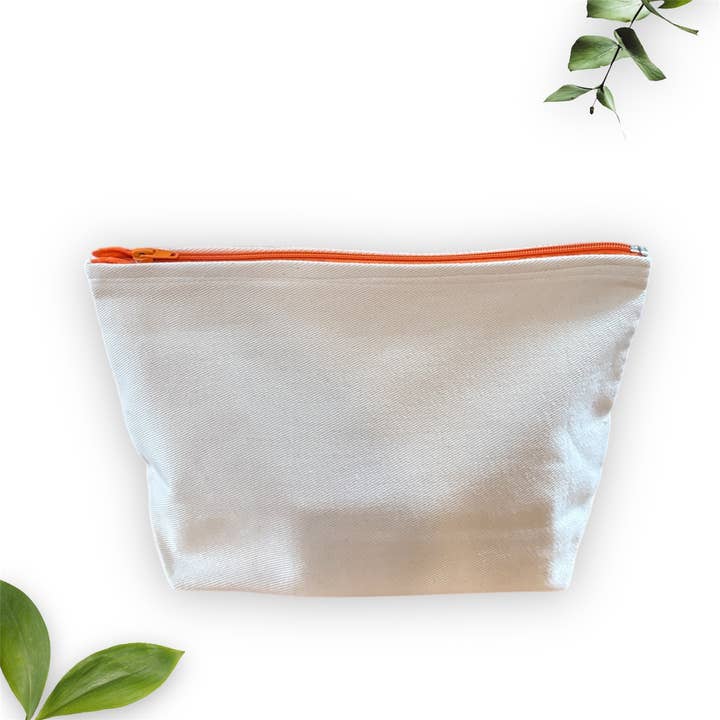 Handmade Cream Organic Cotton Washbag – Travel Toiletries for wholesale by everydaybags.gifts