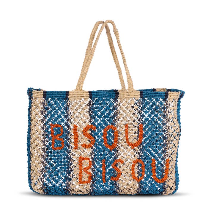 Bisou Bisou Woven Jute Tote and other Purchase wholesale macrame market. Free returns & net 60 terms on Faire trending on Faire.