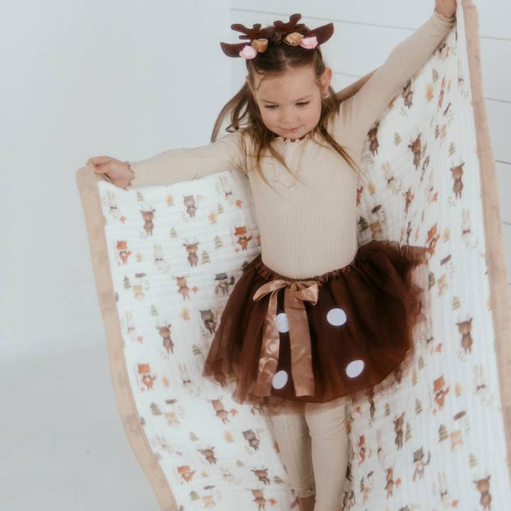 Coperta per Bambini e Neonati in Cotone Organico al 100% "Amici della Foresta" per la vendita all'ingrosso da parte di Natchiketa