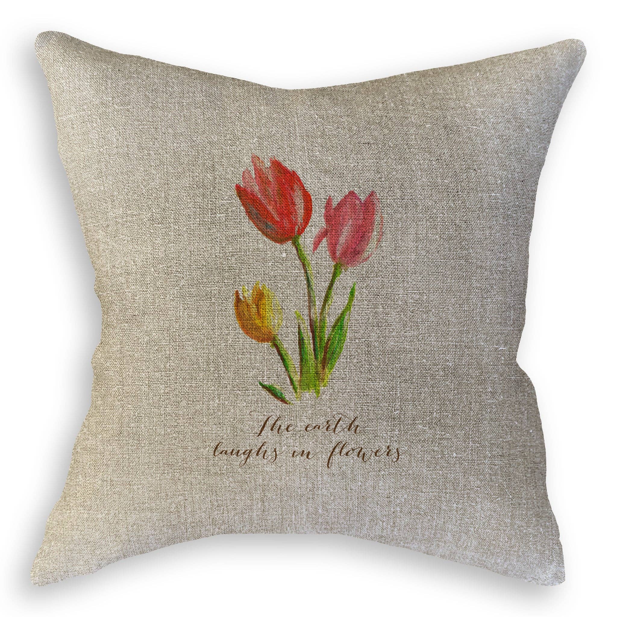 French Graffiti – wholesale Tea towel – Three Tulips with Quote10
