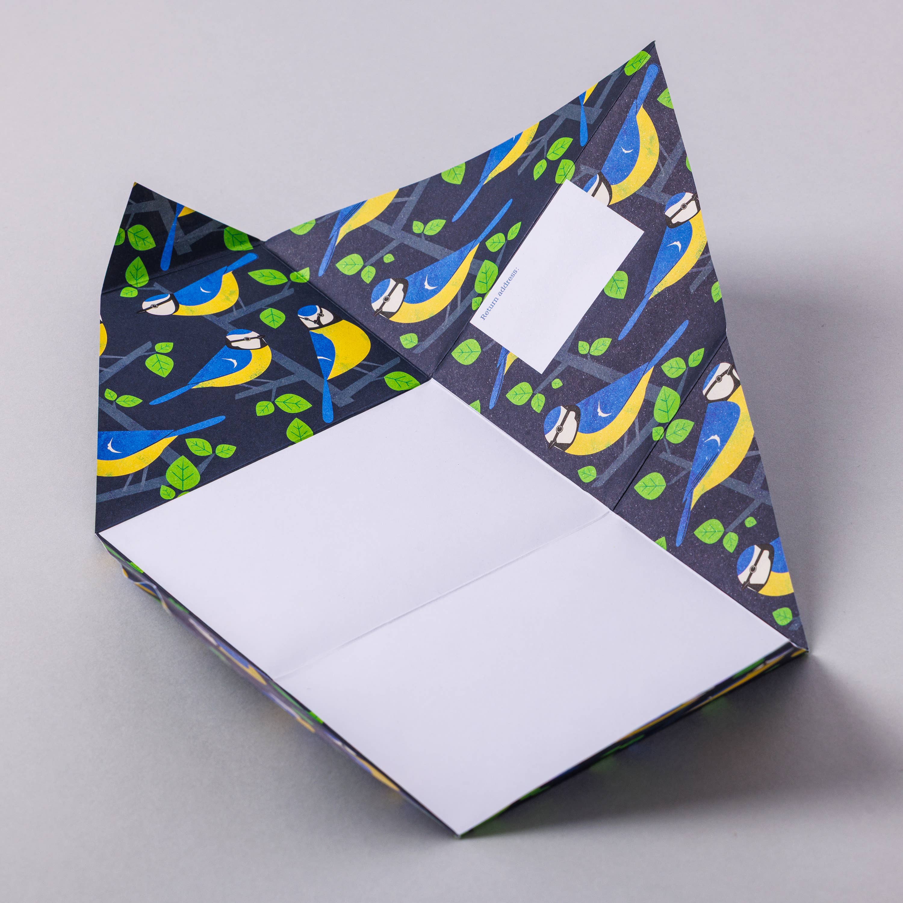 pigeonposted - Wholesale Stationery/Notecard Set - Dawn Chorus Pigeon Folding Letter Set – pack of 6 letters2