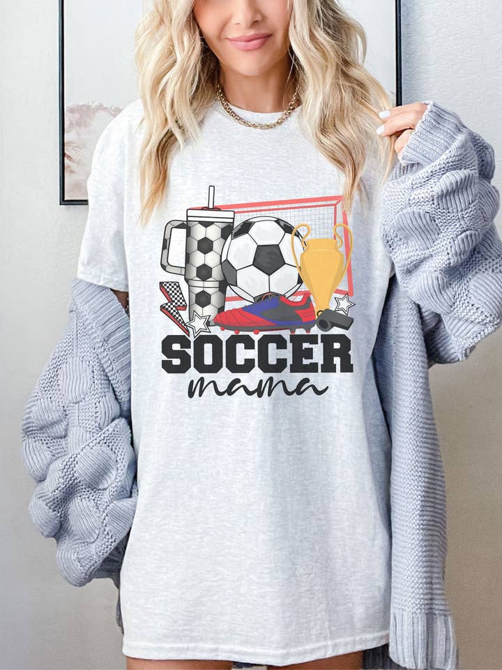 Camisa Soccer Mama, Camisa Soccer Mom, T-shirt Soccer Life por atacado de SONDO DESIGN LTD
