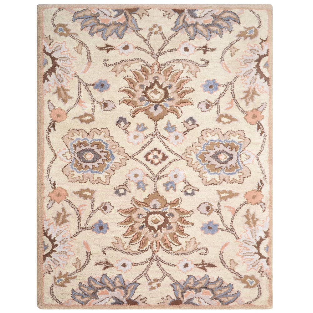 Hand Tufted Wool Area Rug Cream K00714 for wholesale on Faire6