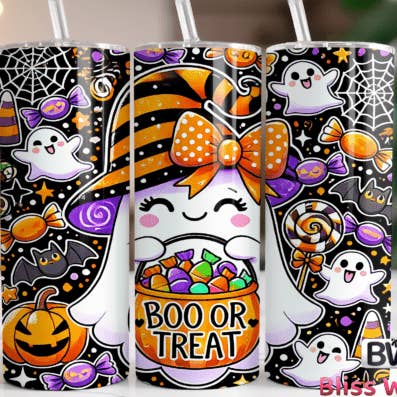 Boo or Treat tumbler for wholesale by Ccrafts Crafty Creations