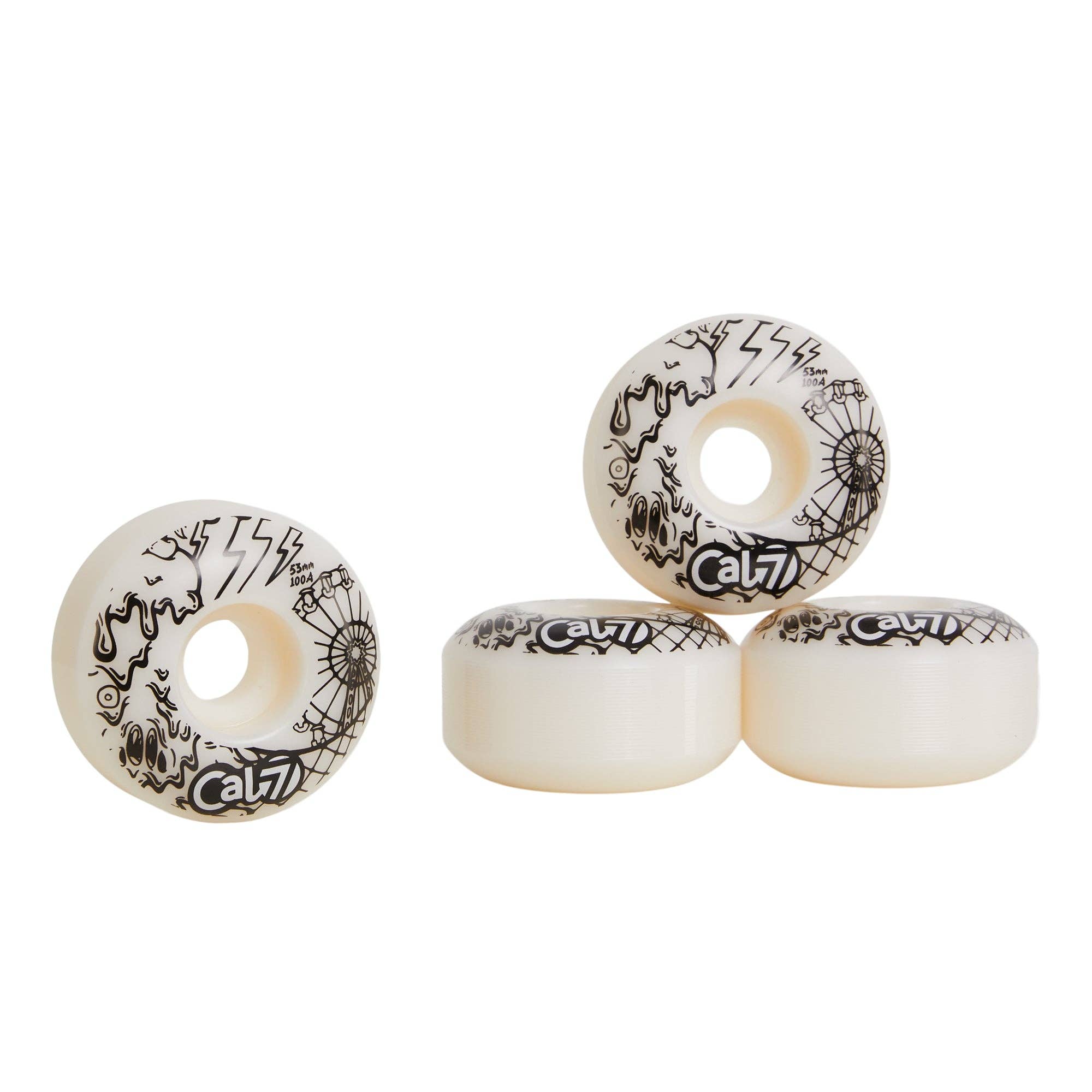 Cal 7 - Wholesale Sporting Accessories - Scream Wheels 53mm - White2