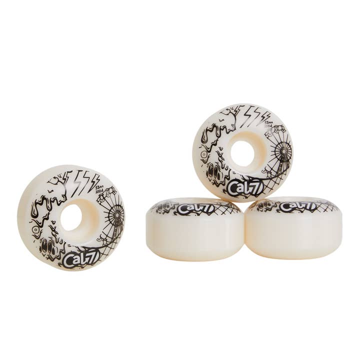 Cal 7 - Wholesale Sporting Accessories - Scream Wheels 53mm - White2