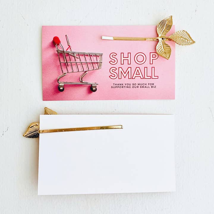 Tiny Gift Society - Wholesale Hair Clip - Women's - Thank You Gifts Gold Leaf Hair Clip | SHOP SMALL Card