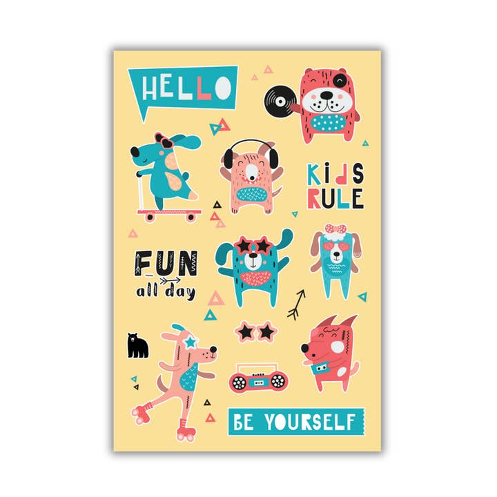 Disco-honden voor wholesale door Four Bears Sticker Club