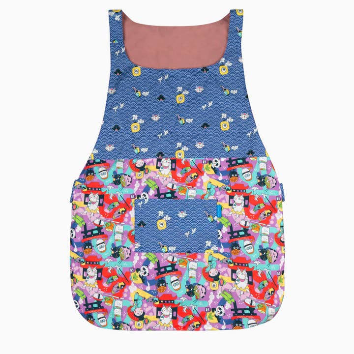 Japan elskere voksen forklæde lilla for engroshandel hos micumacu