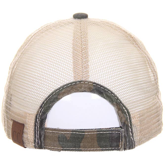 Hana - Wholesale Honkbalpet - Dames - C.C camouflage met vlag baseballpet6