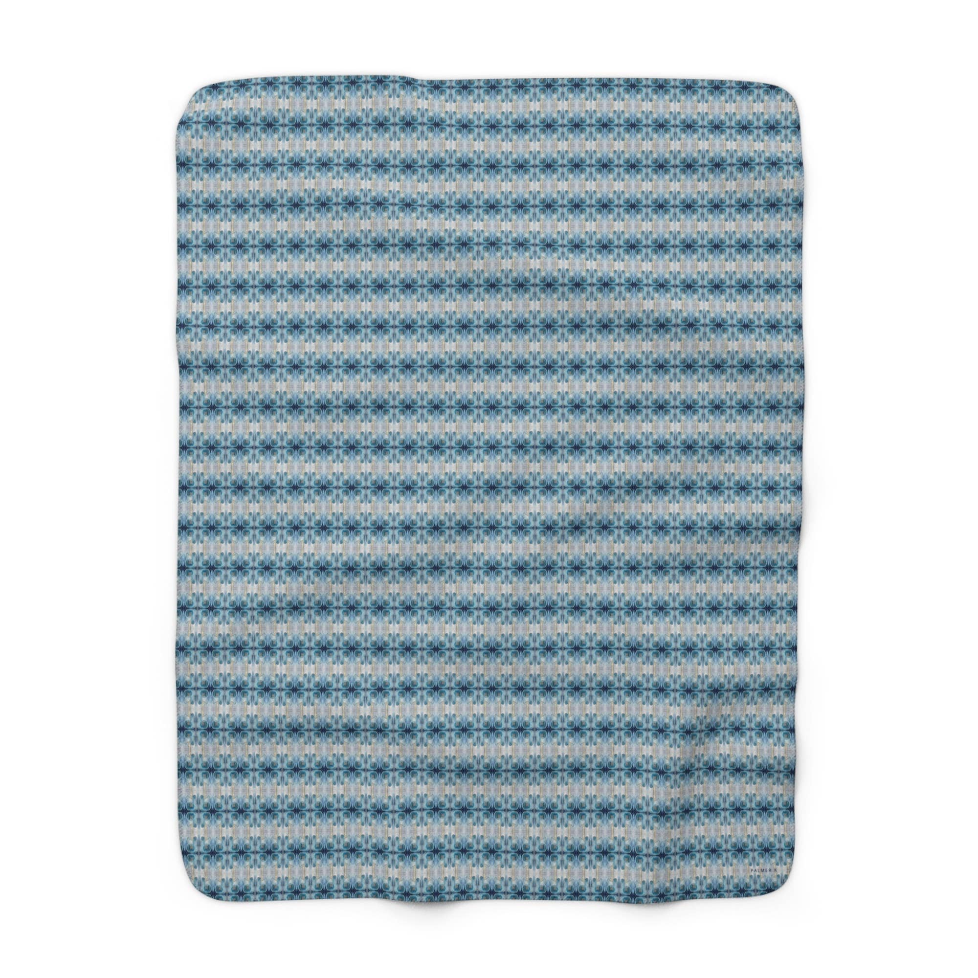 PALMER K Designs - Wholesale Throw Blanket - Sherpa Throw / Blanket: Blue Telecaster Guitars -MBS/P10