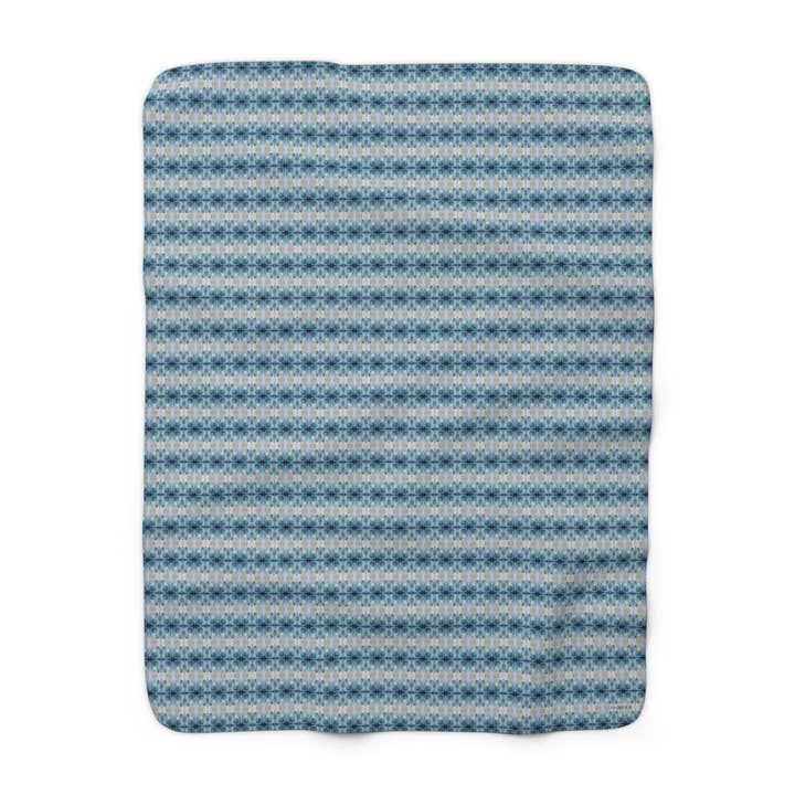 PALMER K Designs - Wholesale Throw Blanket - Sherpa Throw / Blanket: Blue Telecaster Guitars -MBS/P1