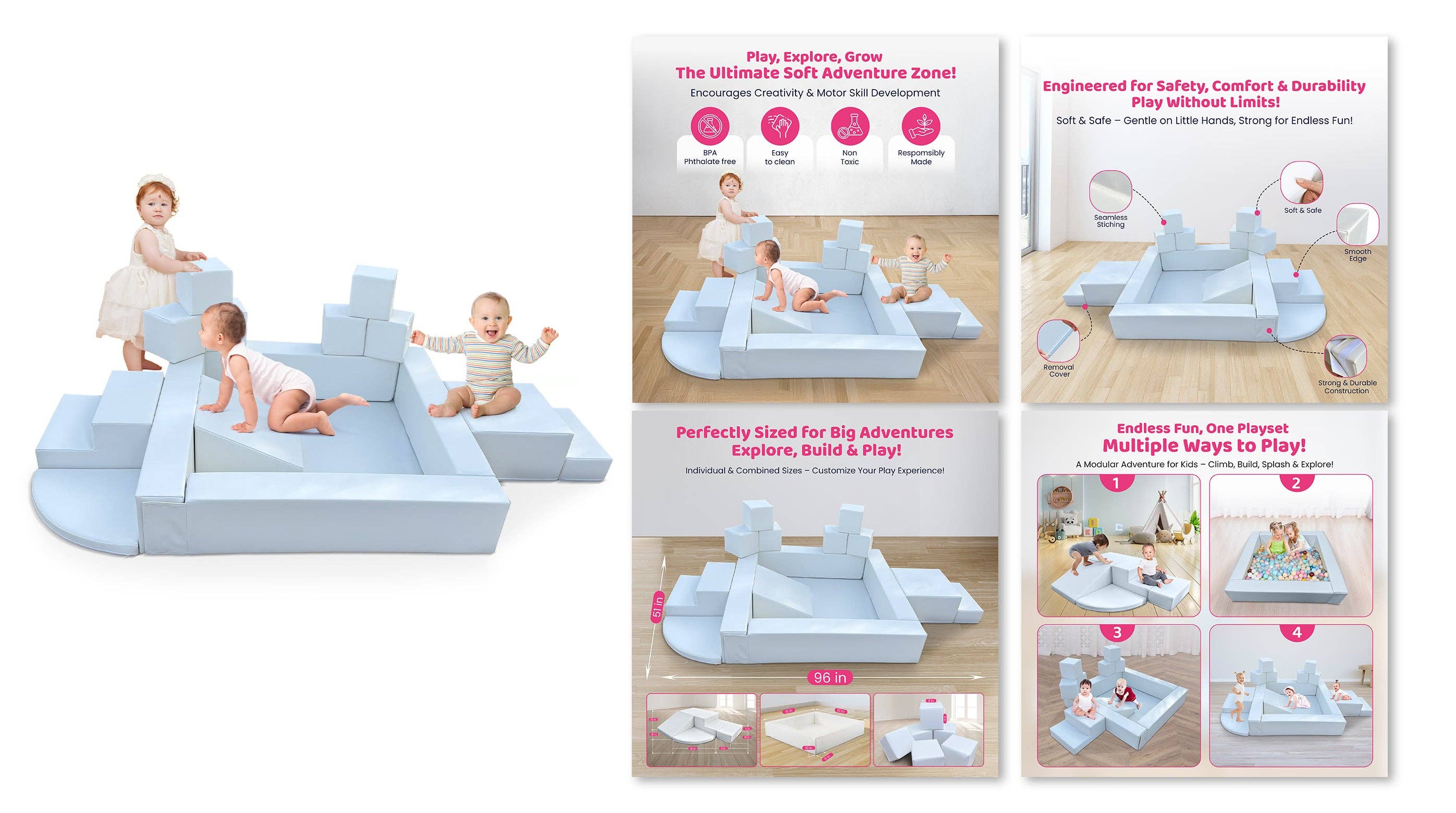 TQ FURNITURE - Vendita all'ingrosso Set di giocattoli - Bambini - Gioco Morbido - Set Base6