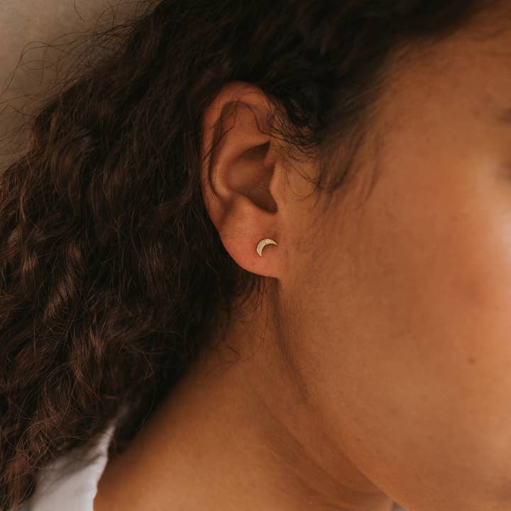 JaxKelly - Vente Clous d'oreille - Compléments - Soleil et lune - Boucles d'oreilles en or5