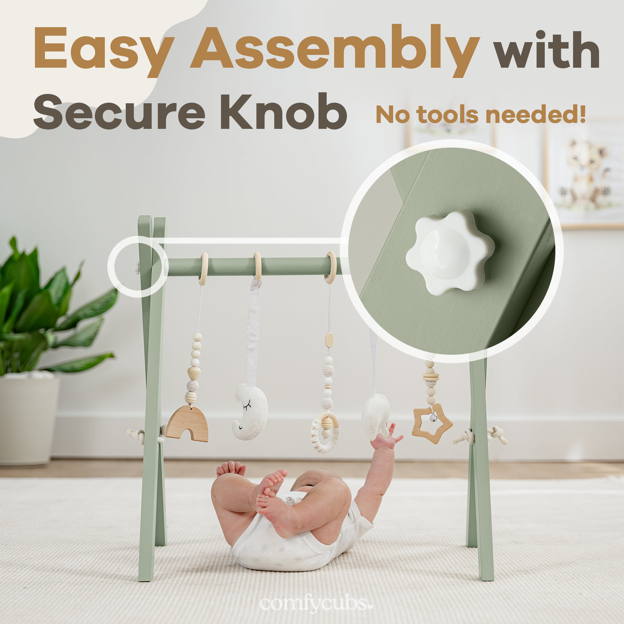 Comfy Cubs - Wholesale Activity Gym - Kids & Baby - Wooden Baby Play Gym, Baby Activity Gym by Comfy Cubs30