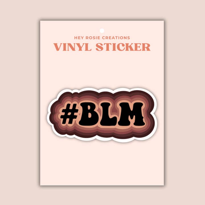 #BLM Sticker for wholesale by Hey Rosie Creations
