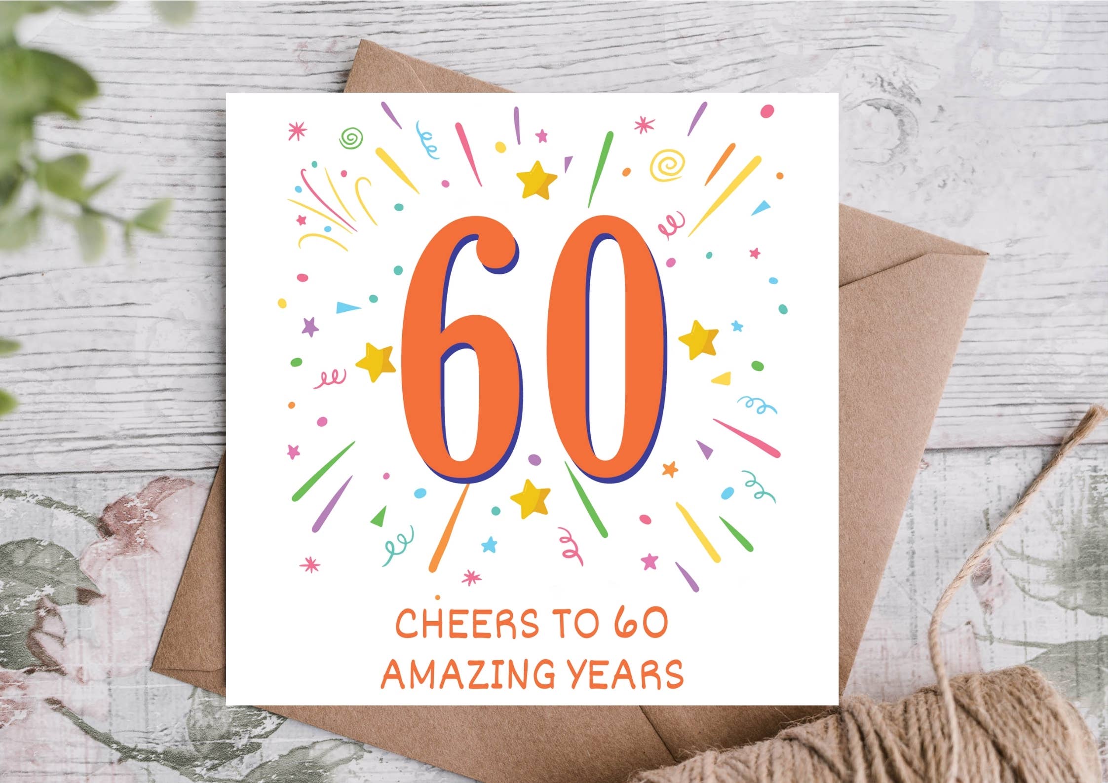 Highgrove Cards - Wholesale Birthday Card - Cheers to 60th Amazing Years Birthday Card0