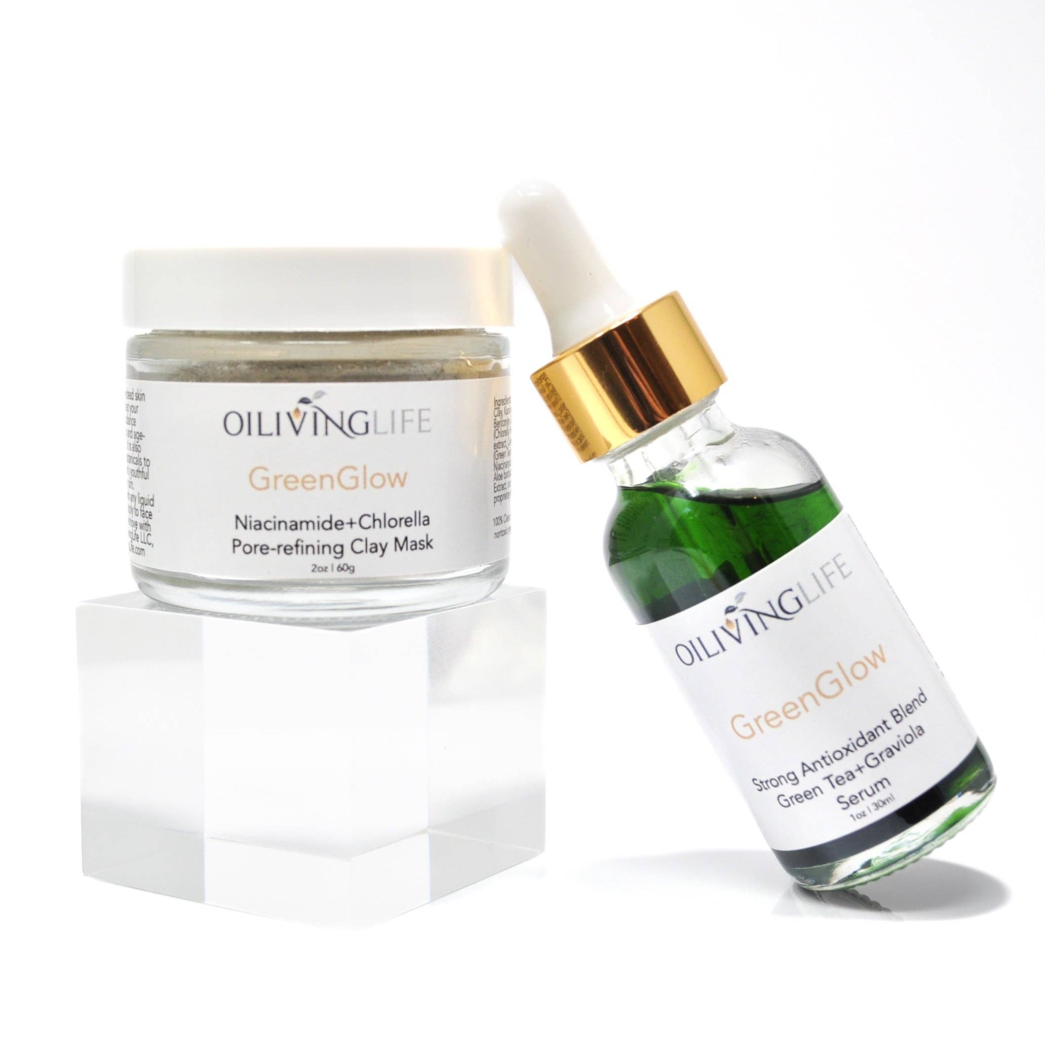Oilivinglife - Vente Masque pour le visage - Masque à l'argile à la niacinamide GreenGlow4