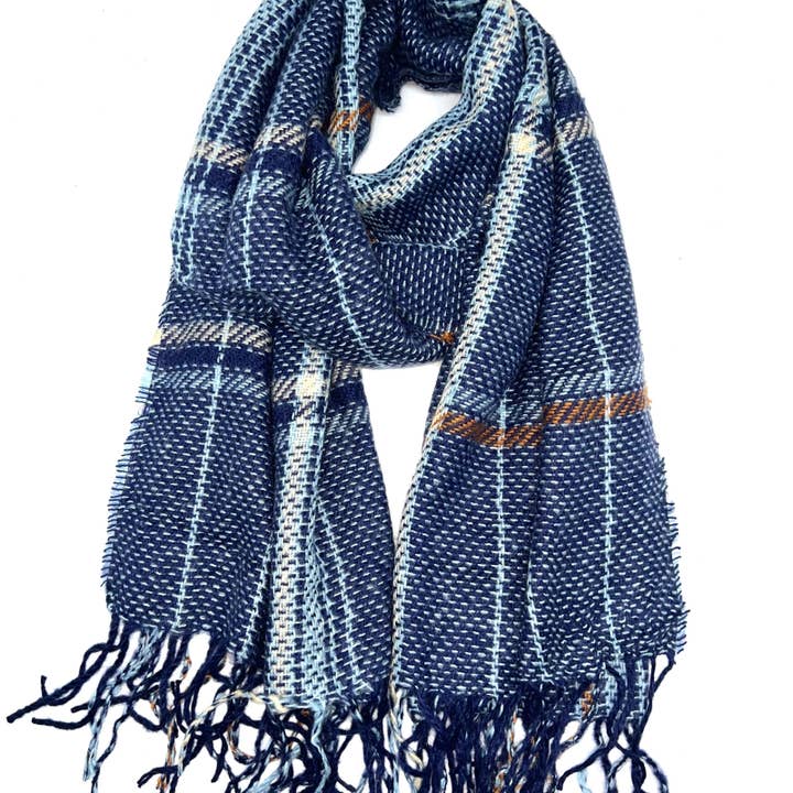 LINETA - Vente Écharpe – femme - Echarpe à carreau épaisse