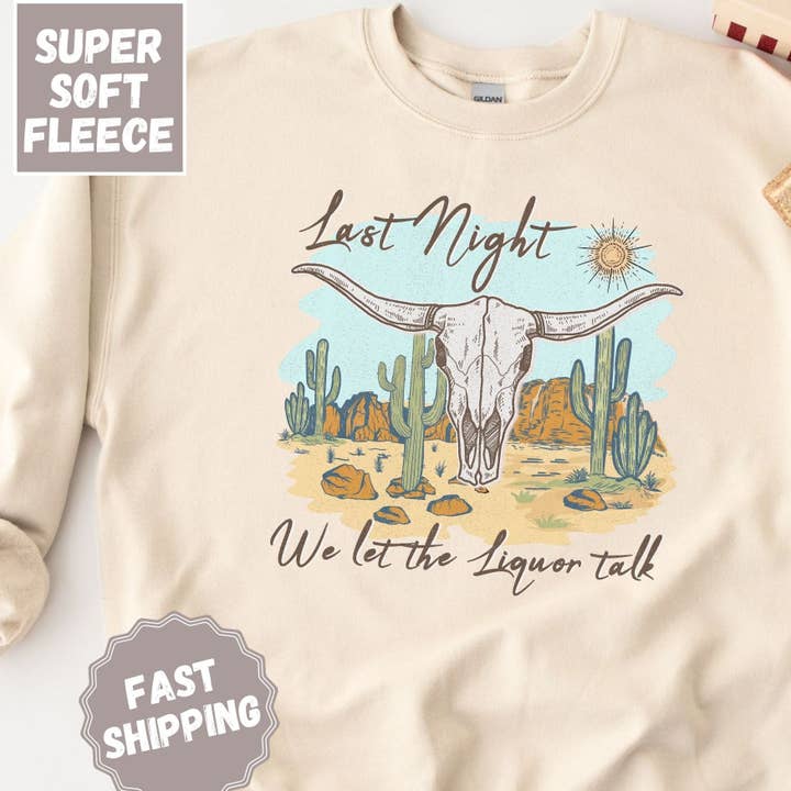 ChubbyBubbyBear - Wholesale Graphic Sweatshirt - Women's - Last Night Crewneck Sweatshirt5