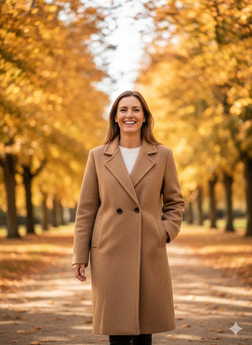 Kurt Muller – wholesale Coat – Women’s – Soft Touch Lined Coat with Detachable Leopard Ruffle Brooch4