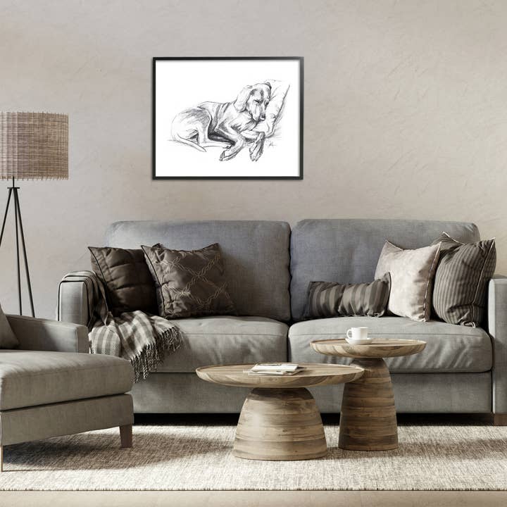Stupell Industries - Wholesale Wall Decor - Kids & Baby - Napping Dog Drawing Framed Art6