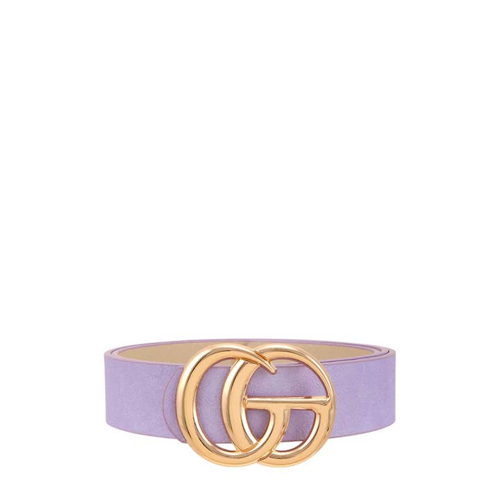 Pink Irene Wholesale - Wholesale Belt - Women's - Classic Faux Leather Belt with GO Buckle