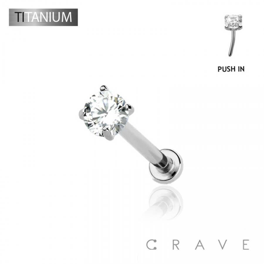 CRAVE - Venta al por mayor Pendientes de botón/aretes de poste - DISCO DE 2,5 MM DE TITANIO DE GRADO IMPLANTE CON GARRA Y ROSCA DE EMPUJE0