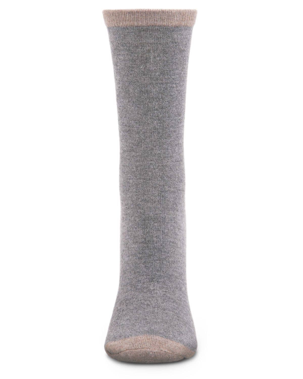 Infinity Classics International Inc. - Wholesale Socks - Women's - MeMoi Tipped Flatknit Cashmere Crew Socks9