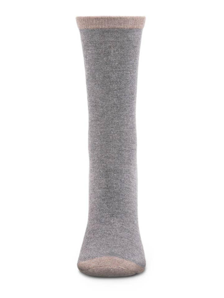 Infinity Classics International Inc. - Wholesale Socks - Women's - MeMoi Tipped Flatknit Cashmere Crew Socks9