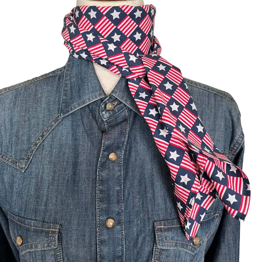 Cowtown Wild Rags - Wholesale Bandana - Unisex - Cowboy Bandana 36" (Patriot) 100% Cotton5
