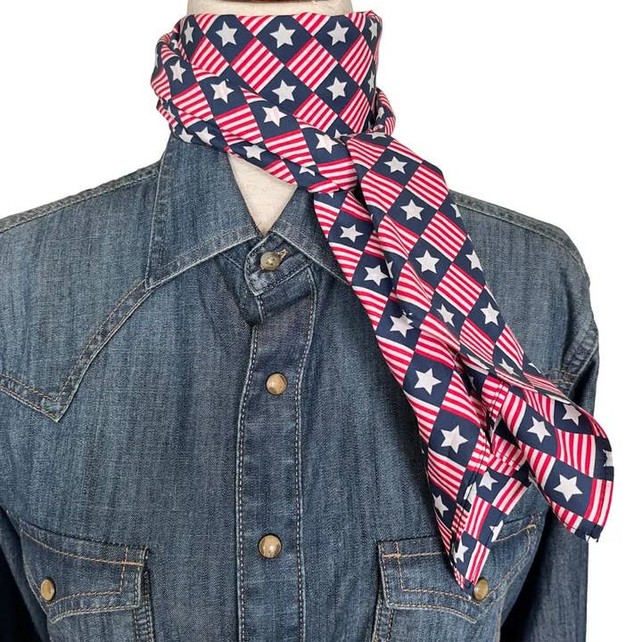 Cowtown Wild Rags - Wholesale Bandana - Unisex - Cowboy Bandana 36" (Patriot) 100% Cotton5