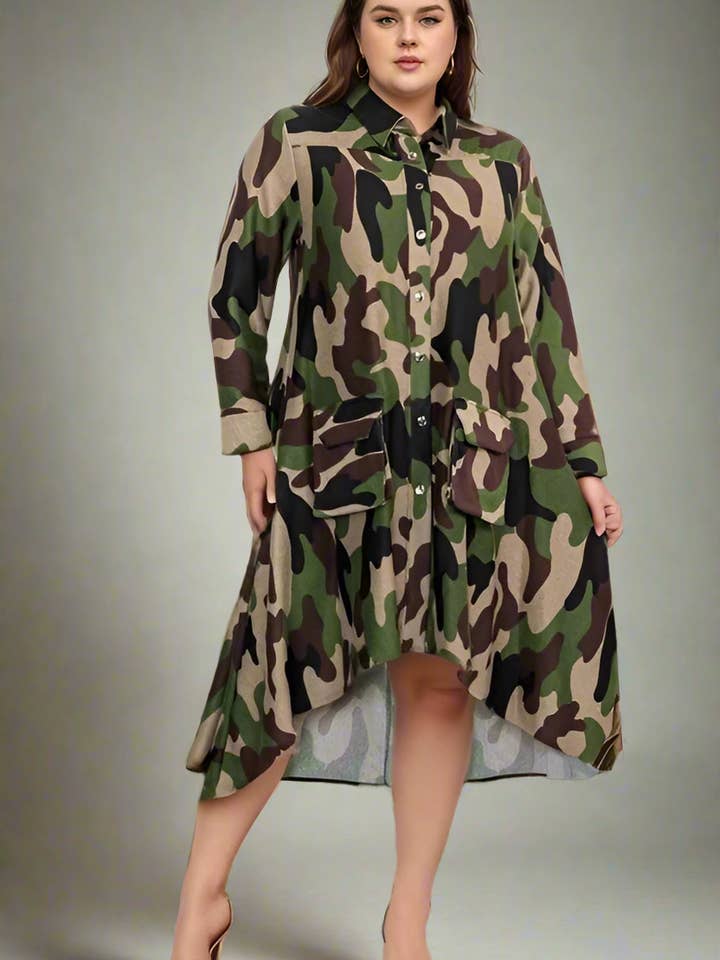 Button-up dress for wholesale by J2 FASHION