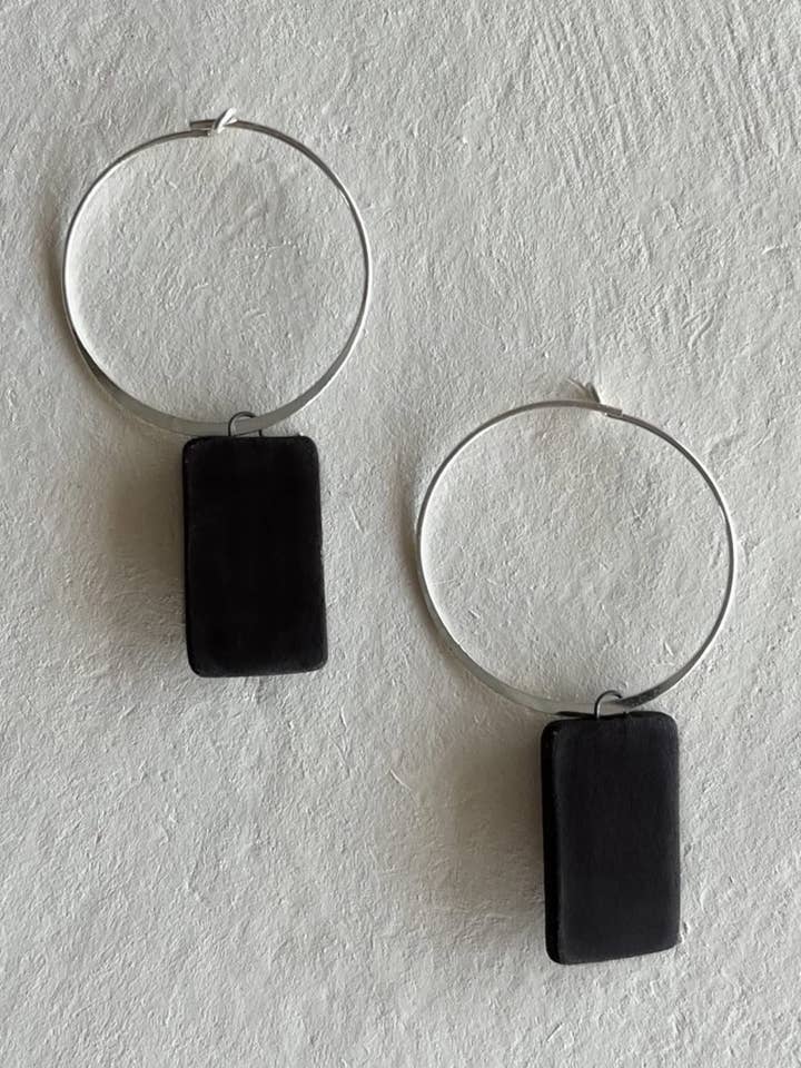 Hoops+Rectangles | Obsidian for wholesale by Clay by Shay