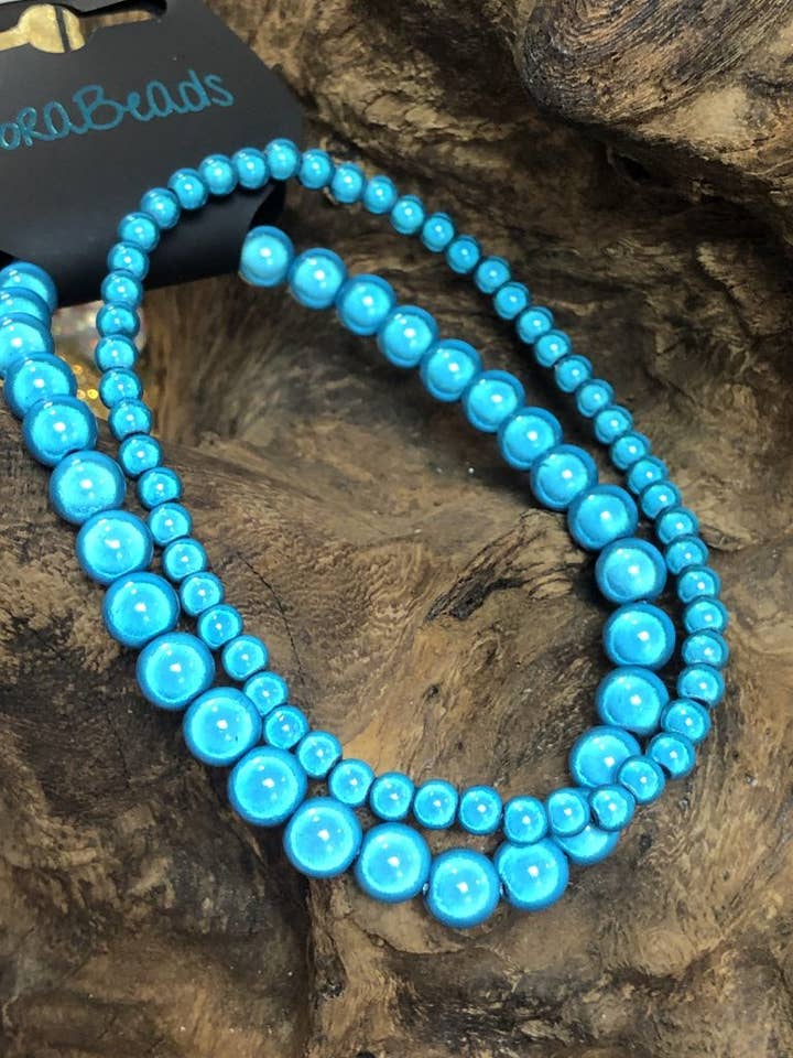 ENKELBANDJE BLAUW BORA voor wholesale door Borabeads