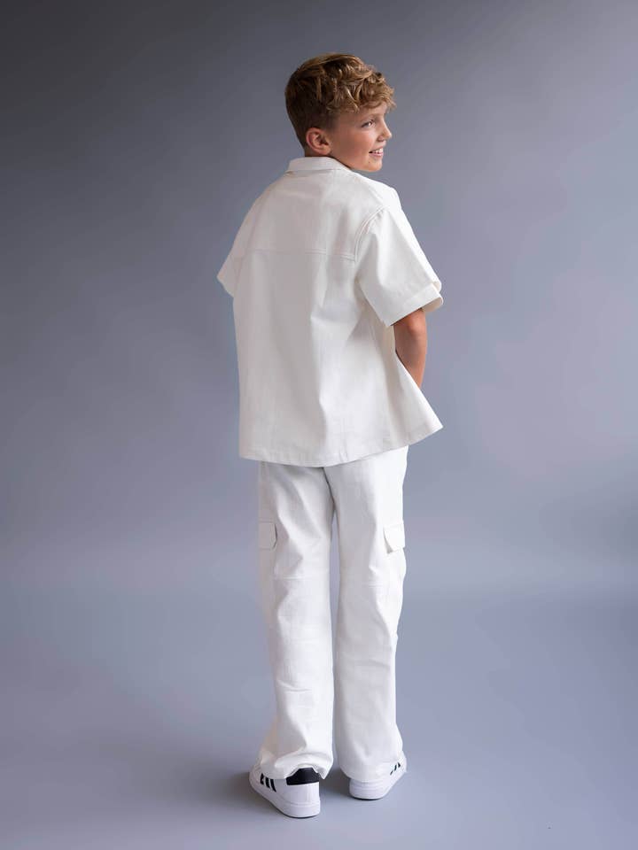 PAREA - Wholesale Button Down Shirt - Kids - Cargo lapel shirt1