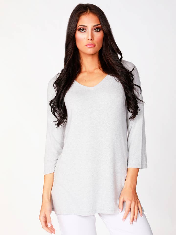 Kashmira 3/4 Sleeve Tunic for wholesale by French Kyss