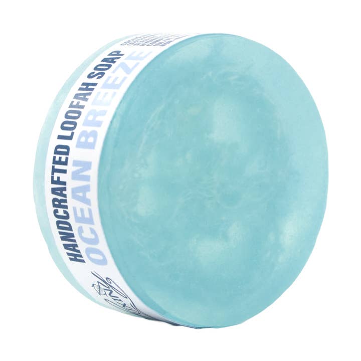 Luxiny Products - Luxurious Bath and Body - Vendita all'ingrosso Saponette - Ocean Breeze: sapone alla glicerina fatto a mano con luffa esfoliante0