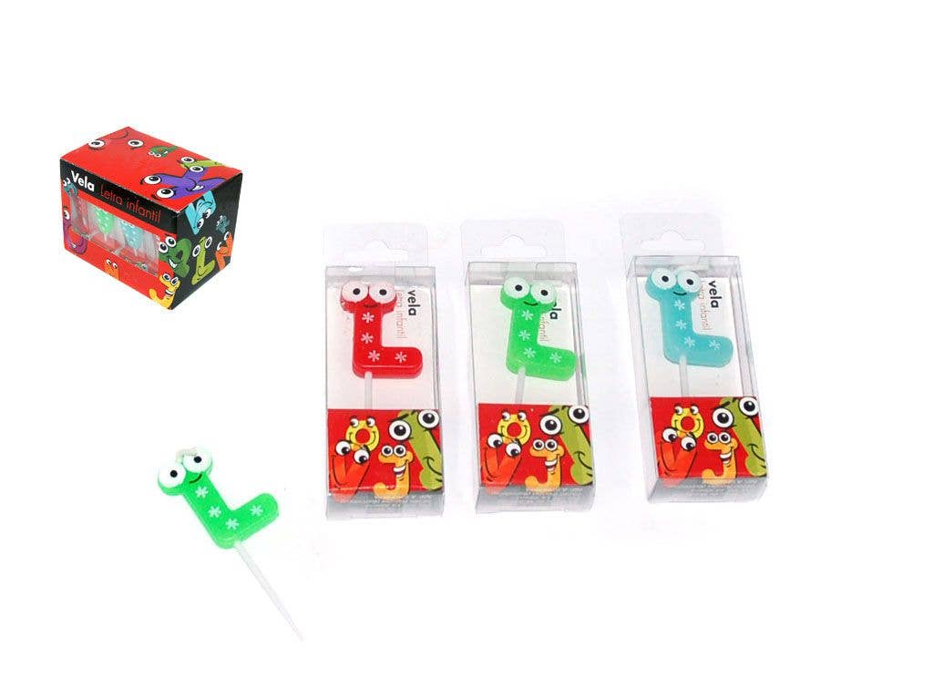 Aktual / Dekora Import S.A - Wholesale Cake Candle - CANDLE LETTER 'L' LITTLE EYES0