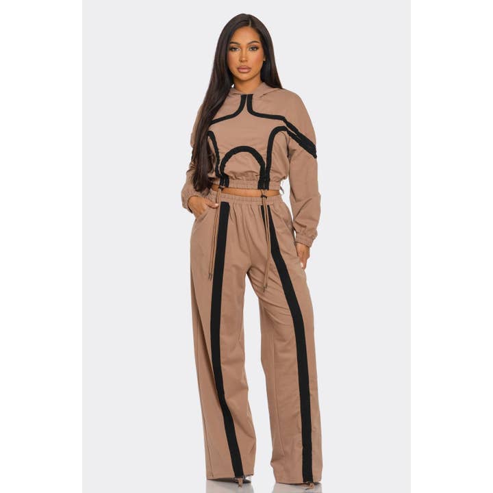 Esmeray Clothing - Wholesale Top & Pant Set (NOT Loungewear) - Women's - URBAN EDGE HOODED PANTS SET5
