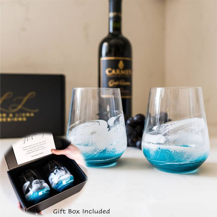 Lynn & Liana Designs - Wholesale Cocktail/Liquor Glass - Resin Coated Entertaining Glasses