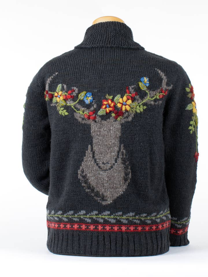 Hartley Knit Sweater with Floral Antler Design and other Purchase Wholesale irish sweater. Free Returns & Net 60 Terms on Faire trending on Faire.