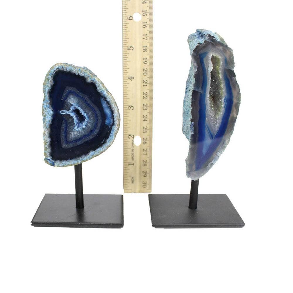 Rock Paradise - Wholesale Decorative Tabletop Object - Agate Geode Crystal Druzy Rock on Metal Base Home Decor12