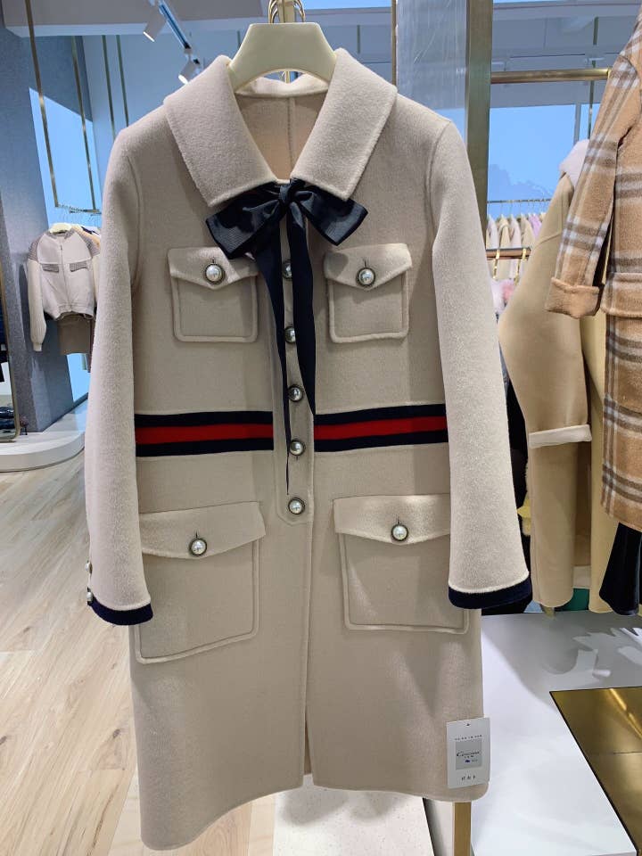 Off White CT006 Women Double-Sided Wool Coat Long Coat for wholesale on Faire