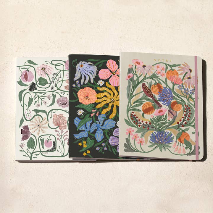 Seedlings - Wholesale Notebook - Flora + Fauna Sewn Trio Notebook set