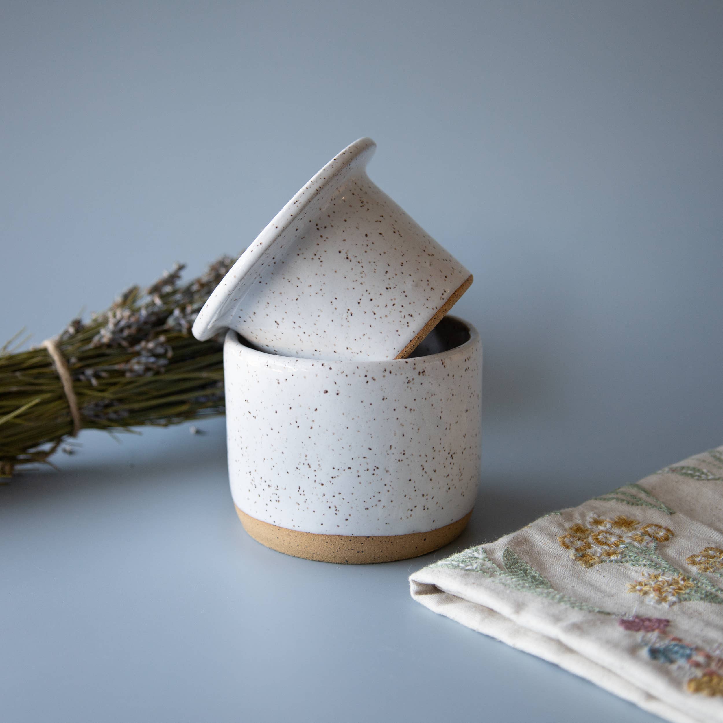 Camilla's Collection - Wholesale Butter Dish - Ceramic French Butter Crock | Speckled White | Handmade5
