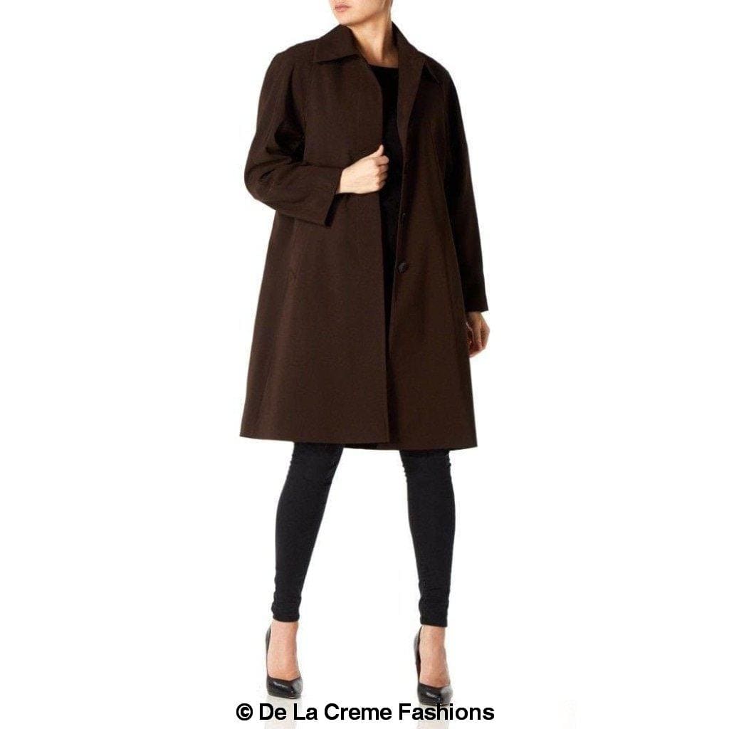 De La Creme Fashions - Wholesale Coat - Women's - De La Creme - Womens Oversized Knee Length Plus Size Mac5