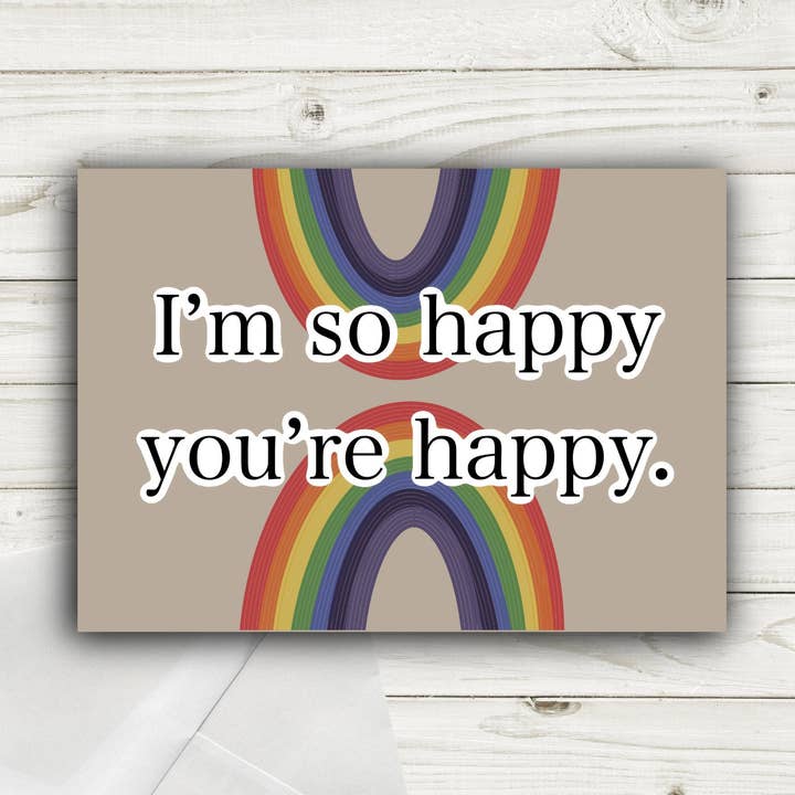 Supporting Pride Card for wholesale by MJ Alleyway