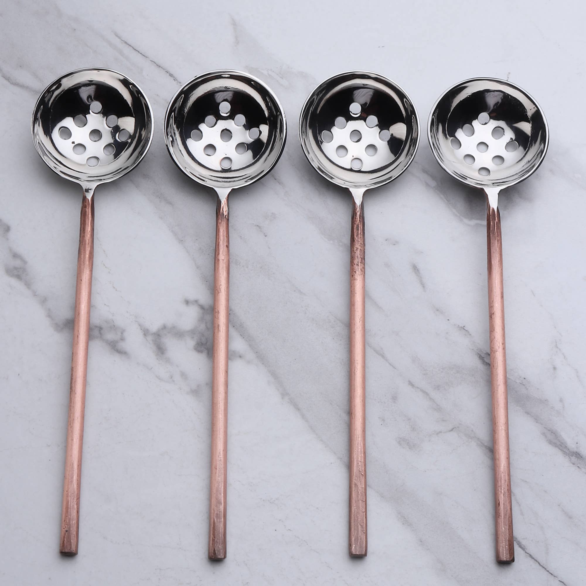 INOX artisans - Vente Cuillères à soupe - INOX Sundance Ensemble de 4 Cuillères à Olives4