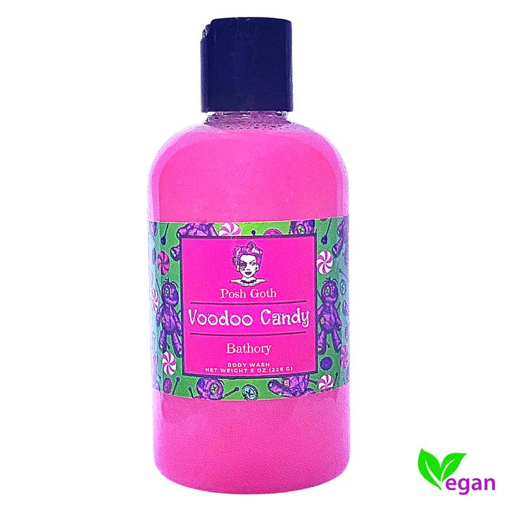 Posh Goth - Wholesale Bubble Bath - VOODOO CANDY Shimmering Bubble Bath & Body Wash | Tart Berry & Peppermint | Witchy Bath & Body | Goth Beauty3
